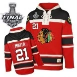 Stan Mikita Red Sawyer Hooded Sweatshirt Premier With 2013 Stanley Cup Finals Patch Jersey Size S|M|L|XL|XXL|XXXL|XXXXL