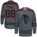 Chicago Blackhawks 88 Patrick Kane Charcoal Cross Check Fashion Stitched Jersey