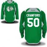Chicago Blackhawks #50 Corey Crawford St. Patrick's Day Authentic Practice Green Jersey Sale Size 48/M|50/L|52/XL|54/XXL|56/XXXL