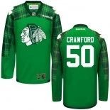 Chicago Blackhawks #50 Corey Crawford Green St. Patrick's Day Jersey Sale Size 48/M|50/L|52/XL|54/XXL|56/XXXL