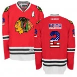 Chicago Blackhawks #2 USA Flag Fashion Duncan Keith Red Jersey Sale Size 48/M|50/L|52/XL|54/XXL|56/XXXL