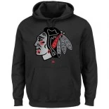 Majestic Chicago Blackhawks Game Reflex Pullover Black Hoodie