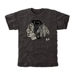 Chicago Blackhawks Black Rink Warrior Tri-Blend T-Shirt
