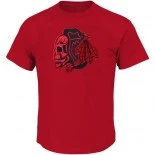 Chicago Blackhawks T-Shirts - Red/Red Skull