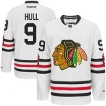 Men's Chicago Blackhawks #9 Bobby Hull White Authentic 2015 Winter Classic Jersey Size 48/M|50/L|52/XL|54/XXL|56/XXXL
