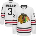 Men's Chicago Blackhawks #3 Keith Magnuson White Authentic 2015 Winter Classic Jersey Size 48/M|50/L|52/XL|54/XXL|56/XXXL