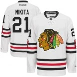 Men's Chicago Blackhawks #21 Stan Mikita White Premier 2015 Winter Classic Jersey Size 48/M|50/L|52/XL|54/XXL|56/XXXL