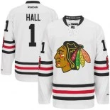 Men's Chicago Blackhawks #1 Glenn Hall White Premier 2015 Winter Classic Jersey Size 48/M|50/L|52/XL|54/XXL|56/XXXL