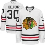 Men's Chicago Blackhawks #30 ED Belfour White Premier 2015 Winter Classic Jersey Size 48/M|50/L|52/XL|54/XXL|56/XXXL