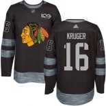 Marcus Kruger Black Chicago Blackhawks #16 1917-2017 100th Anniversary Adidas Premier Jersey