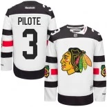 Pierre Pilote White Chicago Blackhawks #3 2016 Stadium Series Premier Jersey