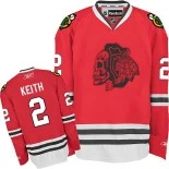 Chicago Blackhawks Duncan Keith Authentic Red Jersey #2 Red Skull Size 48/M|50/L|52/XL|54/XXL|56/XXXL