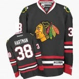 Kid's Ryan Hartman Black Chicago Blackhawks #38 Third Premier Jersey
