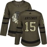 Women's Artem Anisimov Green Chicago Blackhawks #15 Salute to Service Adidas Premier Jersey