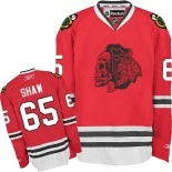 Chicago Blackhawks Andrew Shaw Premier Red Jersey #65 Red Skull Size 48/M|50/L|52/XL|54/XXL|56/XXXL