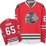 Chicago Blackhawks Andrew Shaw Authentic Red Jersey #65 White Skull Size 48/M|50/L|52/XL|54/XXL|56/XXXL