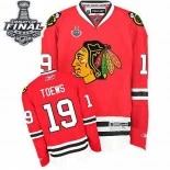 Chicago Blackhawks #19 Home Youth Jonathan Toews Premier Red With 2015 Stanley Cup Finals Patch Jersey Sale Size S/M|L/XL