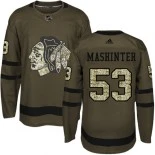 Brandon Mashinter Green Chicago Blackhawks #53 Salute to Service Adidas Premier Jersey