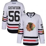 Kid's Erik Gustafsson White Chicago Blackhawks #56 2017 Winter Classic Premier Jersey