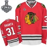 Kids Chicago Blackhawks #31 Antti Raanta Authentic Red Home With 2015 Stanley Cup Finals Patch Jersey For Sale Sizes kids S-M-L-XL