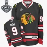 Chicago Blackhawks #9 Youth Bobby Hull Premier Black With 2015 Stanley Cup Finals Patch Jersey Sale Size S/M|L/XL