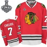 Chicago Blackhawks #7 Home Chris Chelios Authentic Red With 2015 Stanley Cup Finals Patch Jersey Sale Size 48/M|50/L|52/XL|54/XXL|56/XXXL
