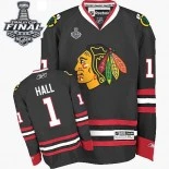 Chicago Blackhawks #1 Glenn Hall Premier Black With 2015 Stanley Cup Finals Patch Jersey Sale Size 48/M|50/L|52/XL|54/XXL|56/XXXL