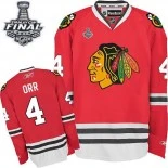 Kids Chicago Blackhawks #4 Bobby Orr Premier Red Home With 2015 Stanley Cup Finals Patch Jersey For Sale Sizes kids S-M-L-XL