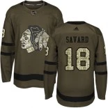 Kid's Denis Savard Green Chicago Blackhawks #18 Salute to Service Adidas Authentic Jersey