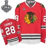 Chicago Blackhawks #28 Home Steve Larmer Premier Red With 2015 Stanley Cup Finals Patch Jersey Sale Size 48/M|50/L|52/XL|54/XXL|56/XXXL