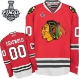 Kids Chicago Blackhawks #00 Clark Griswold Authentic Red Home With 2015 Stanley Cup Finals Patch Jersey For Sale Sizes kids S-M-L-XL