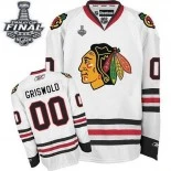 Kids Chicago Blackhawks #00 Clark Griswold Authentic Away White With 2015 Stanley Cup Finals Patch Jersey For Sale Sizes kids S-M-L-XL