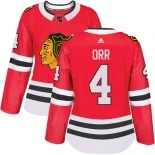 Women's Bobby Orr Chicago Blackhawks #4 Red Home Adidas Authentic Jersey