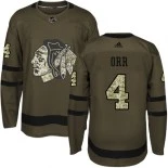 Kid's Bobby Orr Green Chicago Blackhawks #4 Salute to Service Adidas Authentic Jersey