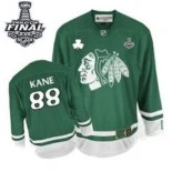 Chicago Blackhawks #88 St Patty's Day Youth Patrick Kane Premier Green With 2015 Stanley Cup Finals Patch Jersey Sale Size S/M|L/XL