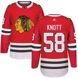Kid's Graham Knott Chicago Blackhawks #58 Red Home Adidas Authentic Jersey