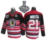 Chicago Blackhawks CCM #21 Throwback 75TH Stan Mikita Authentic Red Black With 2015 Stanley Cup Finals Patch Jersey Sale Size 48/M|50/L|52/XL|54/XXL|56/XXXL
