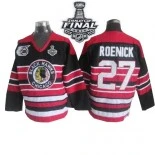 Chicago Blackhawks CCM #27 Throwback 75TH Jeremy Roenick Premier Red Black With 2015 Stanley Cup Finals Patch Jersey Sale Size 48/M|50/L|52/XL|54/XXL|56/XXXL