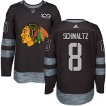 Nick Schmaltz Black Chicago Blackhawks #8 1917-2017 100th Anniversary Adidas Premier Jersey