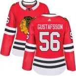 Women's Erik Gustafsson Chicago Blackhawks #56 Red Home Adidas Authentic Jersey