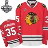 Chicago Blackhawks #35 Home Tony Esposito Premier Red With 2015 Stanley Cup Finals Patch Jersey Sale Size 48/M|50/L|52/XL|54/XXL|56/XXXL
