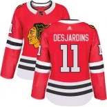 Women's Andrew Desjardins Chicago Blackhawks #11 Red Home Adidas Premier Jersey