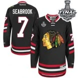 Chicago Blackhawks #7 2014 Stadium Series Brent Seabrook Premier Black With 2015 Stanley Cup Finals Patch Jersey Sale Size 48/M|50/L|52/XL|54/XXL|56/XXXL