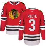 Kid's Pierre Pilote Chicago Blackhawks #3 Red Home Adidas Premier Jersey