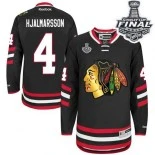 Chicago Blackhawks #4 2014 Stadium Series Niklas Hjalmarsson Authentic Black With 2015 Stanley Cup Finals Patch Jersey Sale Size 48/M|50/L|52/XL|54/XXL|56/XXXL