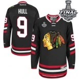 Chicago Blackhawks #9 2014 Stadium Series Bobby Hull Authentic Black With 2015 Stanley Cup Finals Patch Jersey Sale Size 48/M|50/L|52/XL|54/XXL|56/XXXL