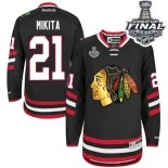 Chicago Blackhawks #21 2014 Stadium Series Stan Mikita Authentic Black With 2015 Stanley Cup Finals Patch Jersey Sale Size 48/M|50/L|52/XL|54/XXL|56/XXXL