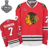 Chicago Blackhawks #7 Home Youth Brent Seabrook Premier Red With 2015 Stanley Cup Finals Patch Jersey Sale Size S/M|L/XL