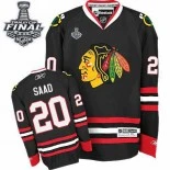 Chicago Blackhawks #20 Youth Brandon Saad Premier Black With 2015 Stanley Cup Finals Patch Jersey Sale Size S/M|L/XL