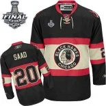 Chicago Blackhawks #20 New Third Youth Brandon Saad Authentic Black With 2015 Stanley Cup Finals Patch Jersey Sale Size S/M|L/XL